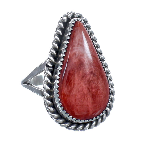 Native American Oyster Shell Genuine Sterling Silver Ring Size 8-1/4 AX123326